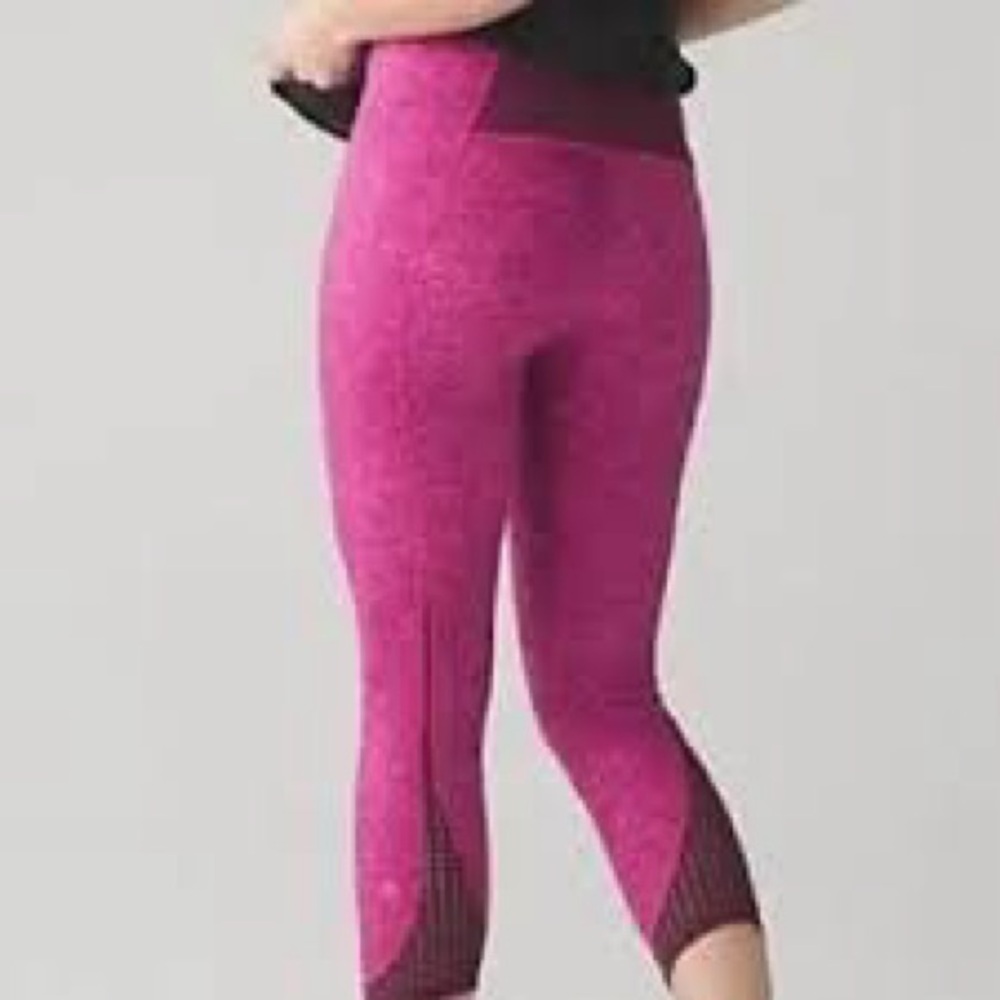 lululemon athletica Pink Leggings Seam Details